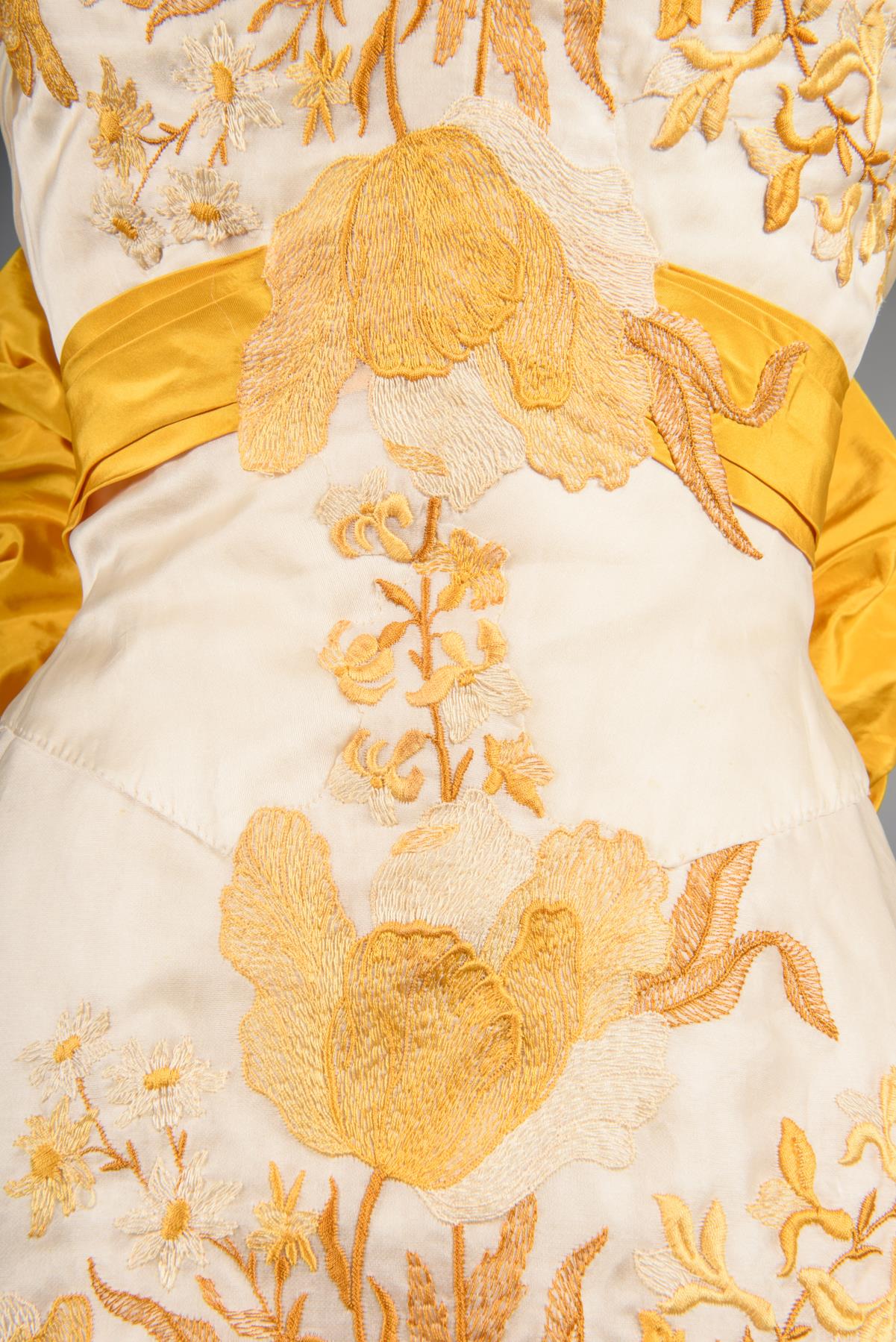 Image of Evening gown with taffeta bow from Frederick & Nelson, ca. 1955