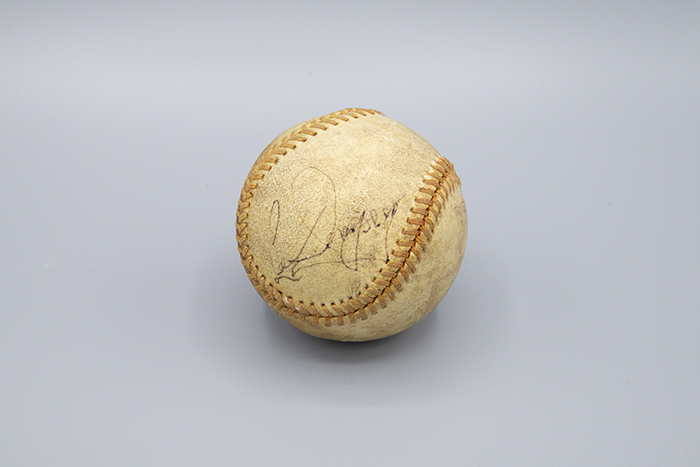 Image of Leather baseball with 