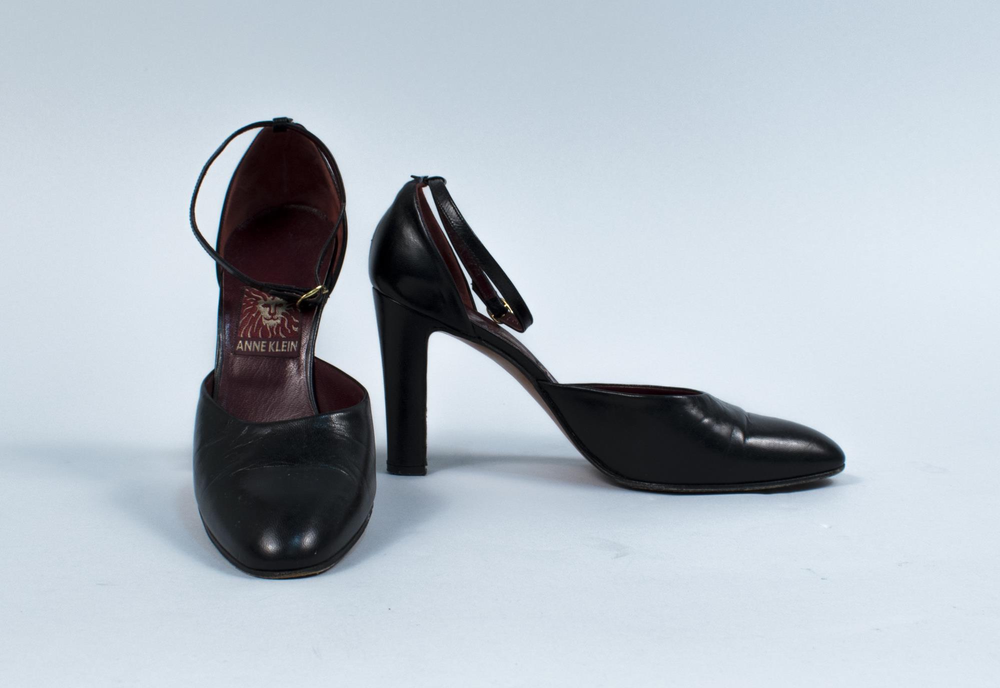 Image of Italian black heeled shoes, ca. 1970