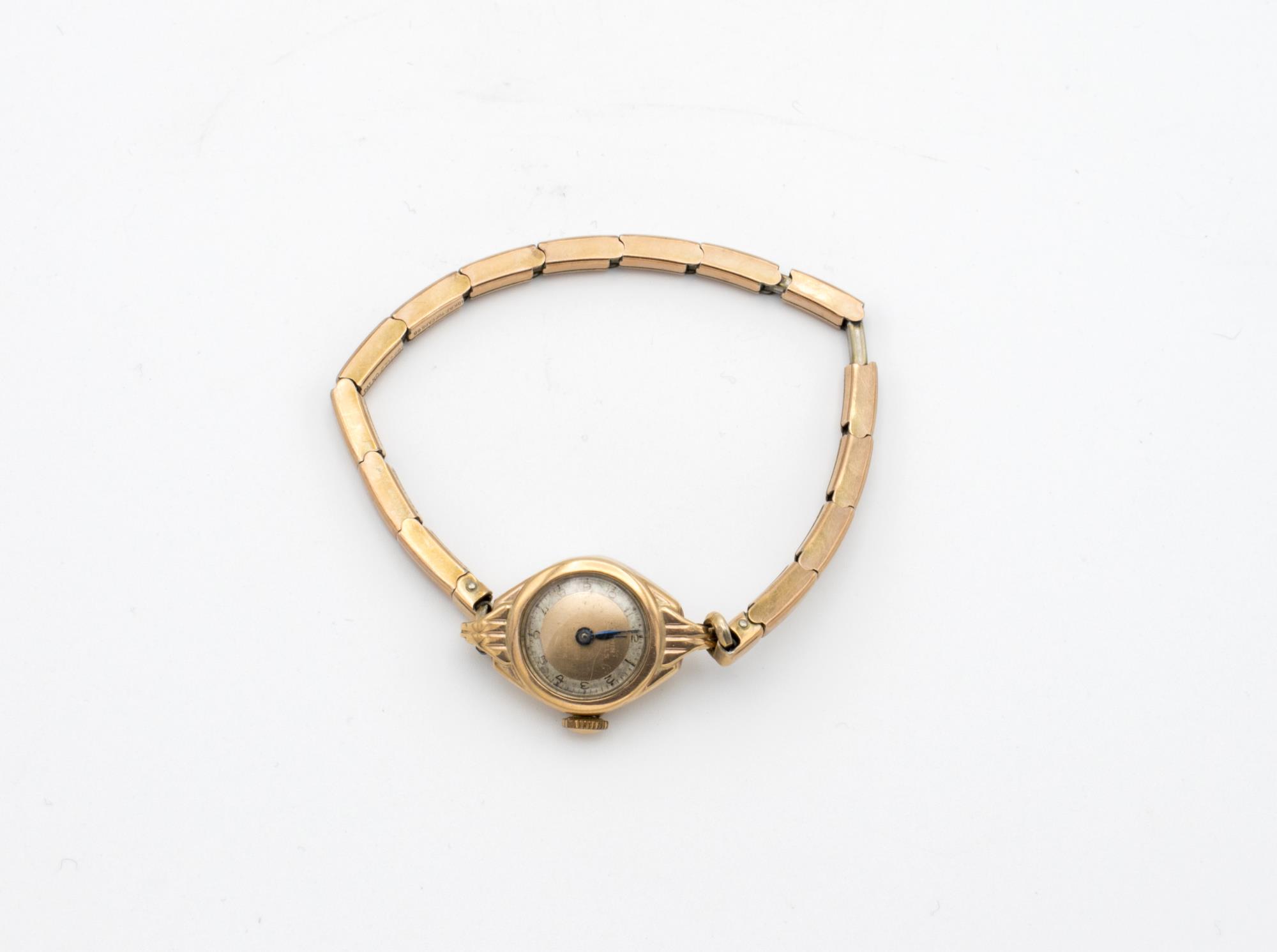 Image of Gold wristwatch, ca. 1940s