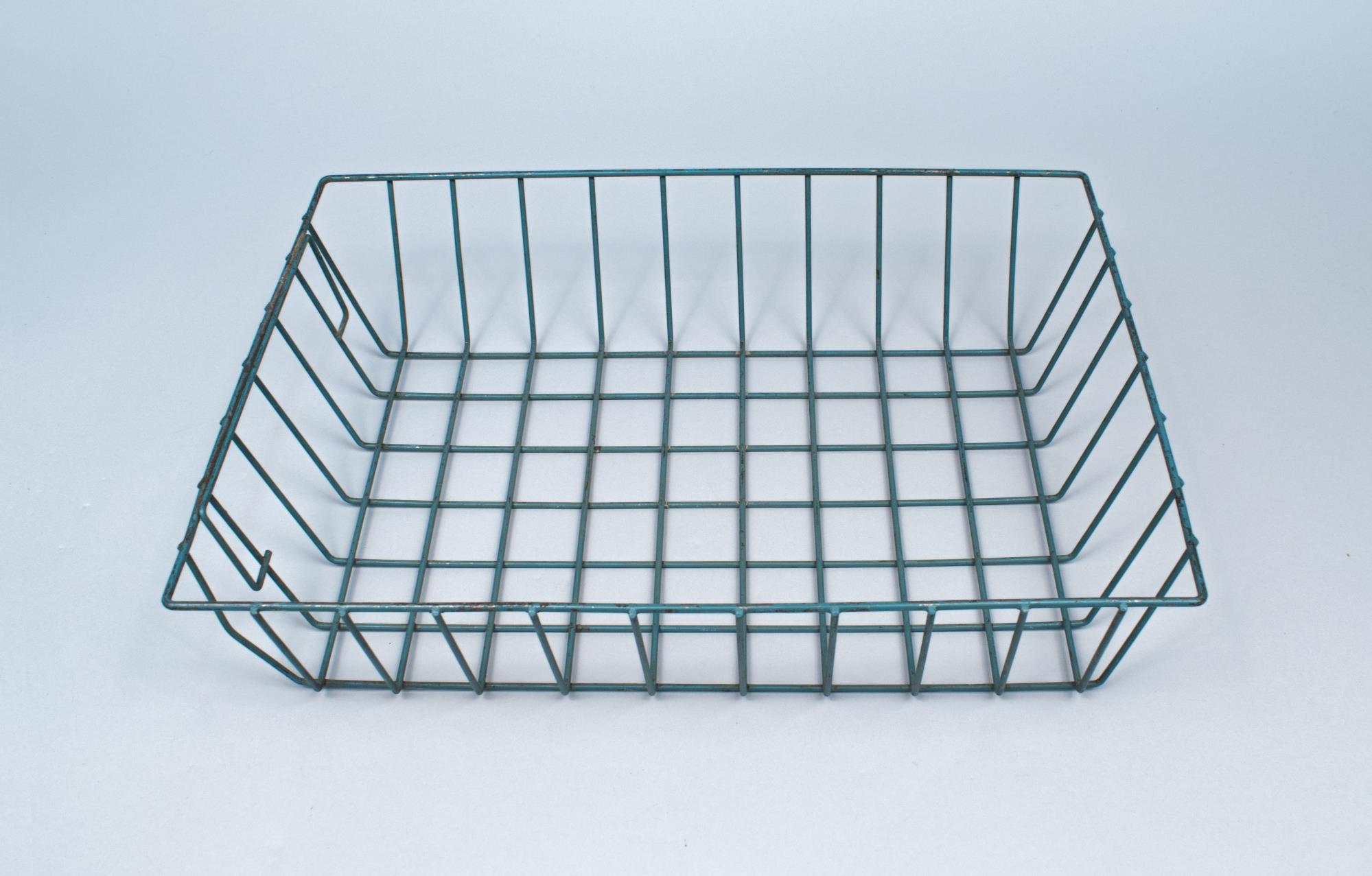 Image of Cast metal feed prep tray for salmon hatchery, ca. 1940