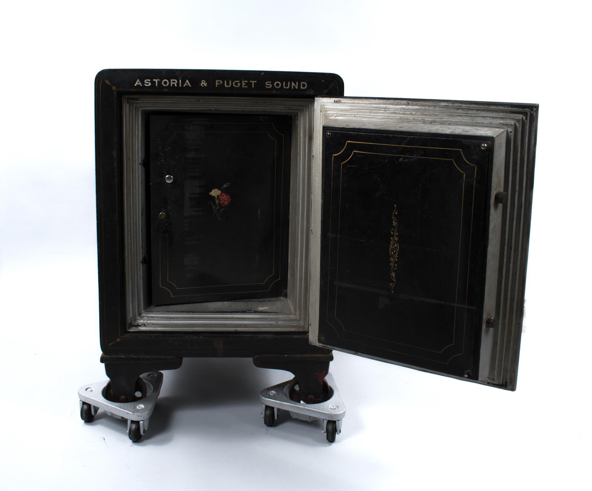 Image of Astoria & Puget Sound Canning Company safe, ca. 1910