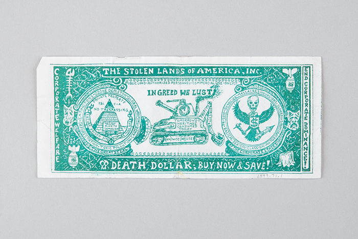 Image of World Trade Organization (WTO) protest material, 