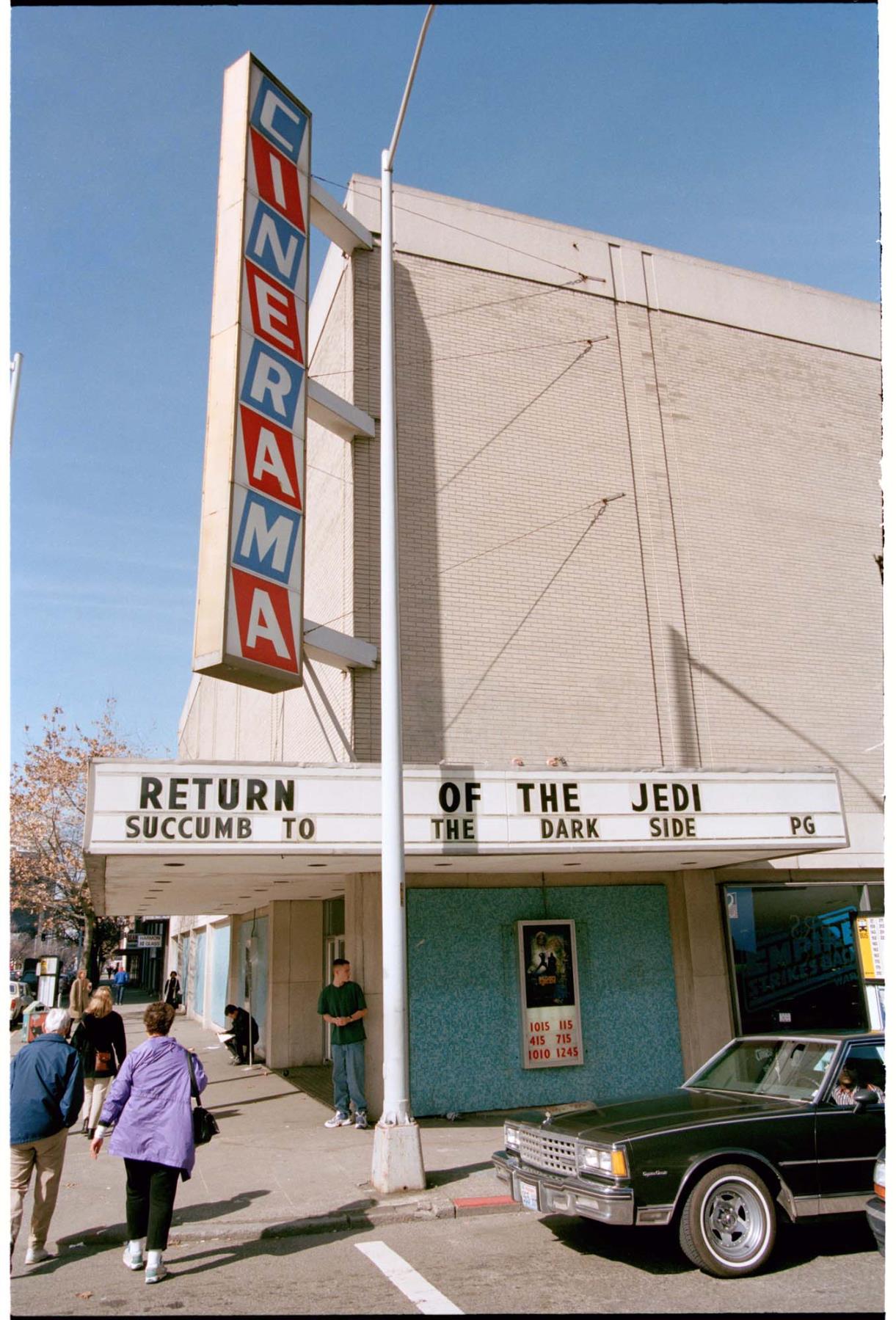 Image of Exterior of Cinerama theater, Seattle, March 14, 1997