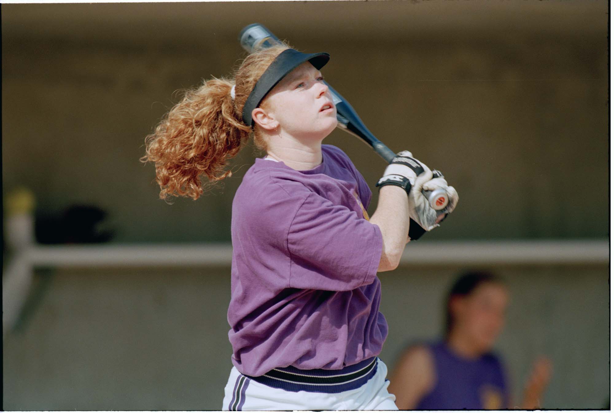Image of Sara Pickering at batting practice, Seattle, May 13, 1997