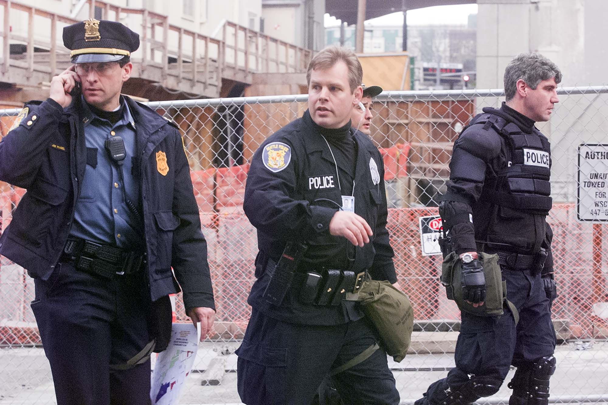 Image of Seattle Police Captain Jim Pugel, Seattle, November 29, 1999