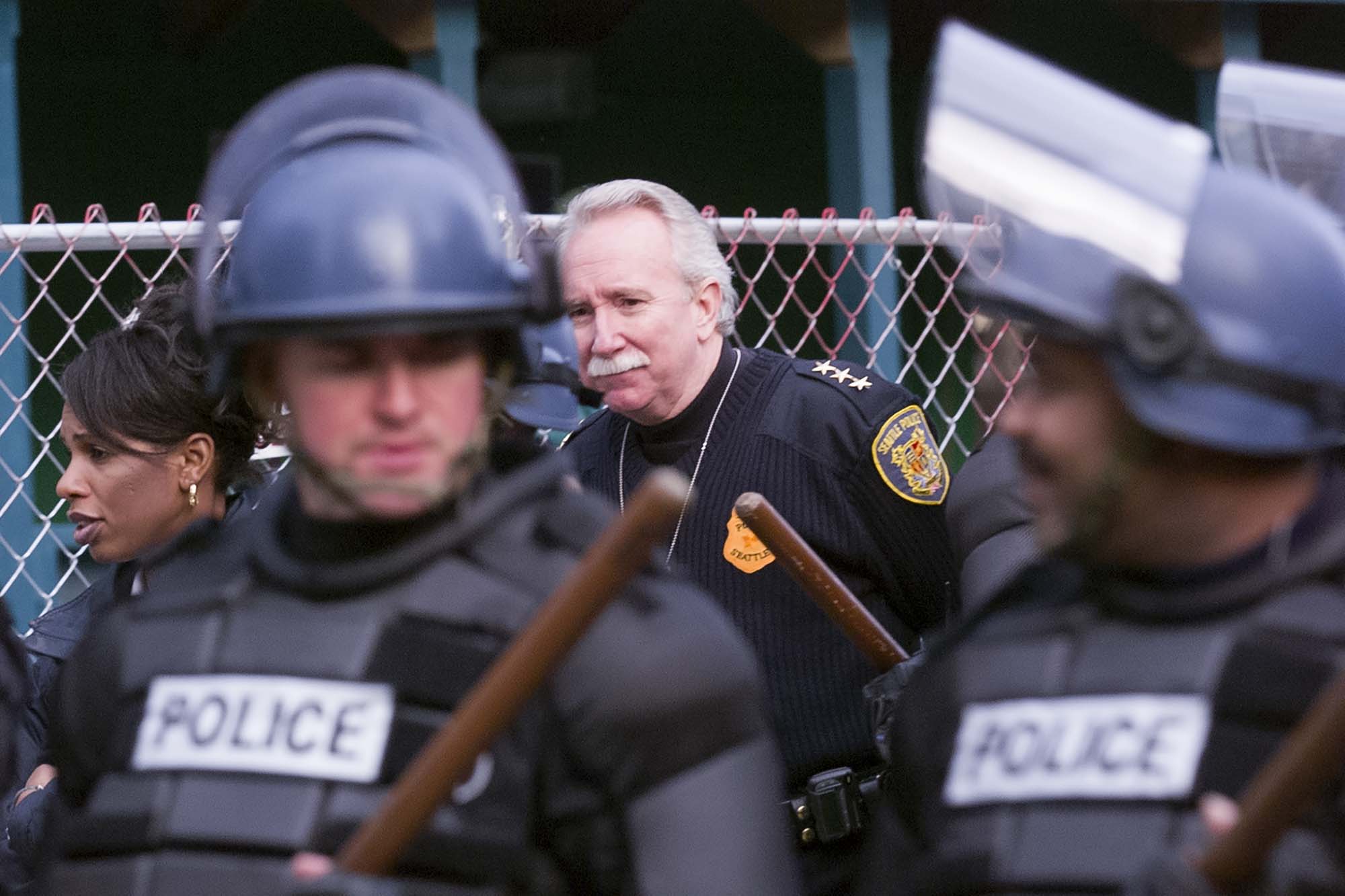 Image of Seattle Chief of Police Norm Stamper at the WTO Conference, Seattle, November 29, 1999
