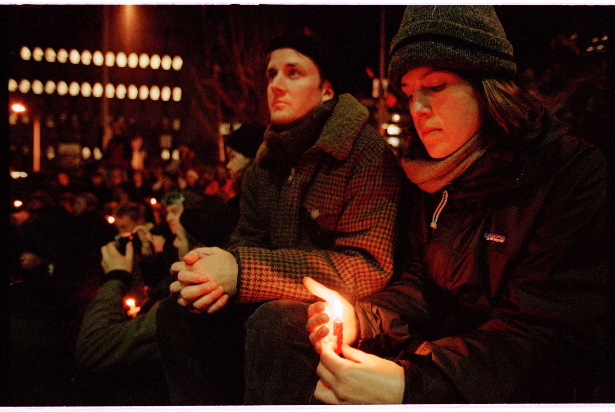 Image of Vigil for WTO protesters held at King County Jail, Seattle, December 3, 1999