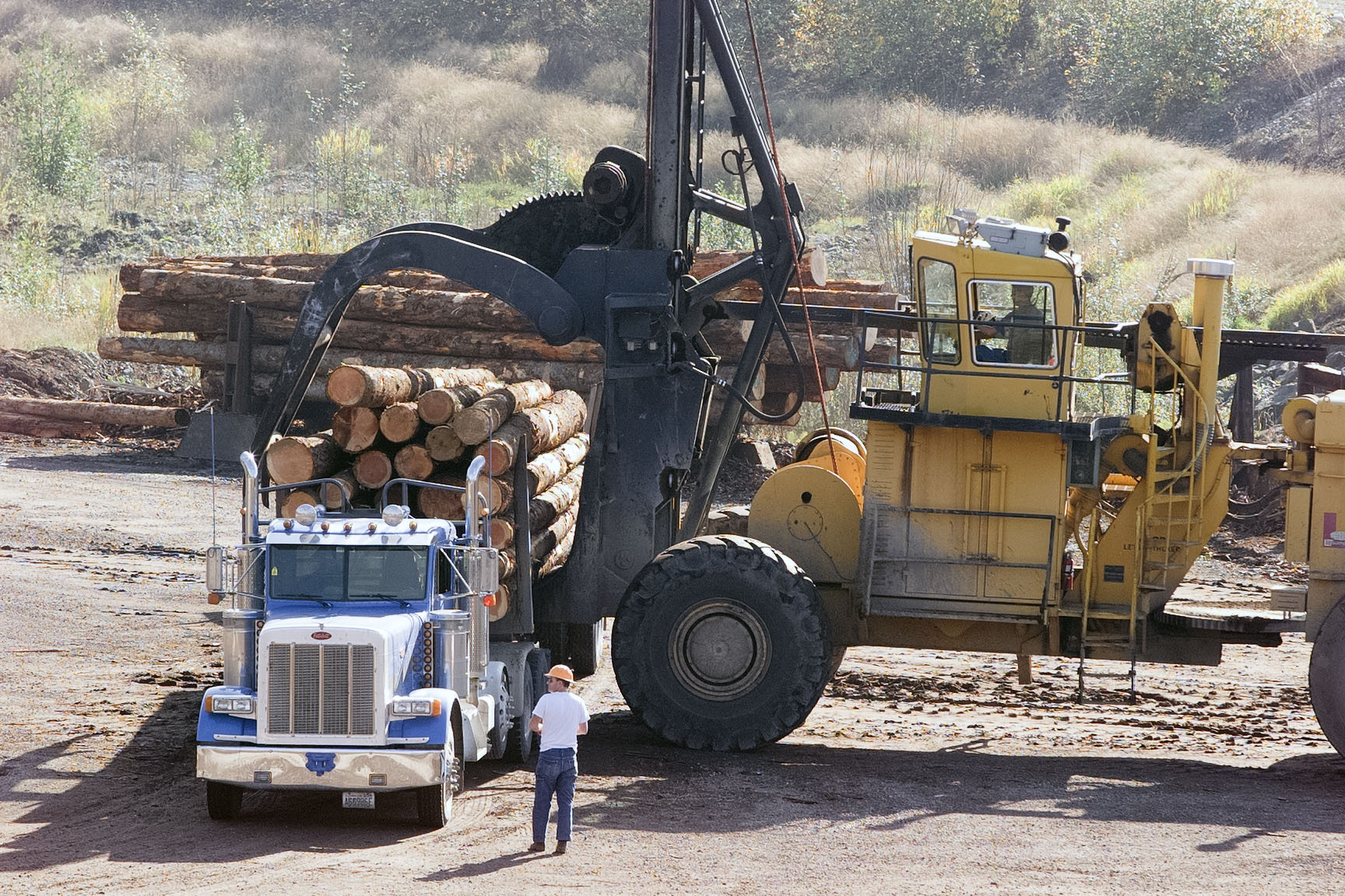 Image of Employees working at the Weyerhaeuser mill, Enumclaw, Washington, October 22, 2002