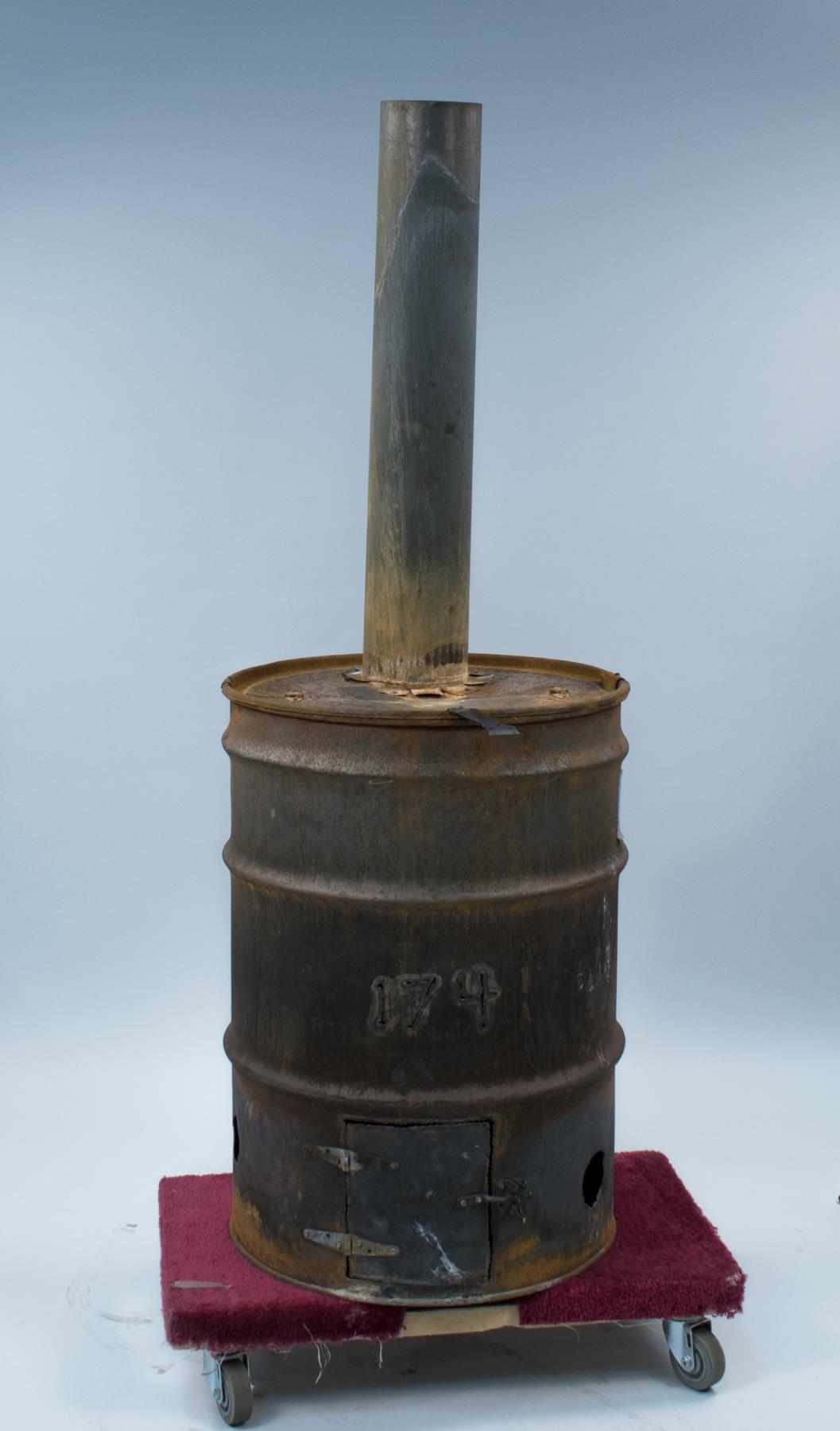 Image of Burn barrel used during Teamster's Strike, ca. 2000