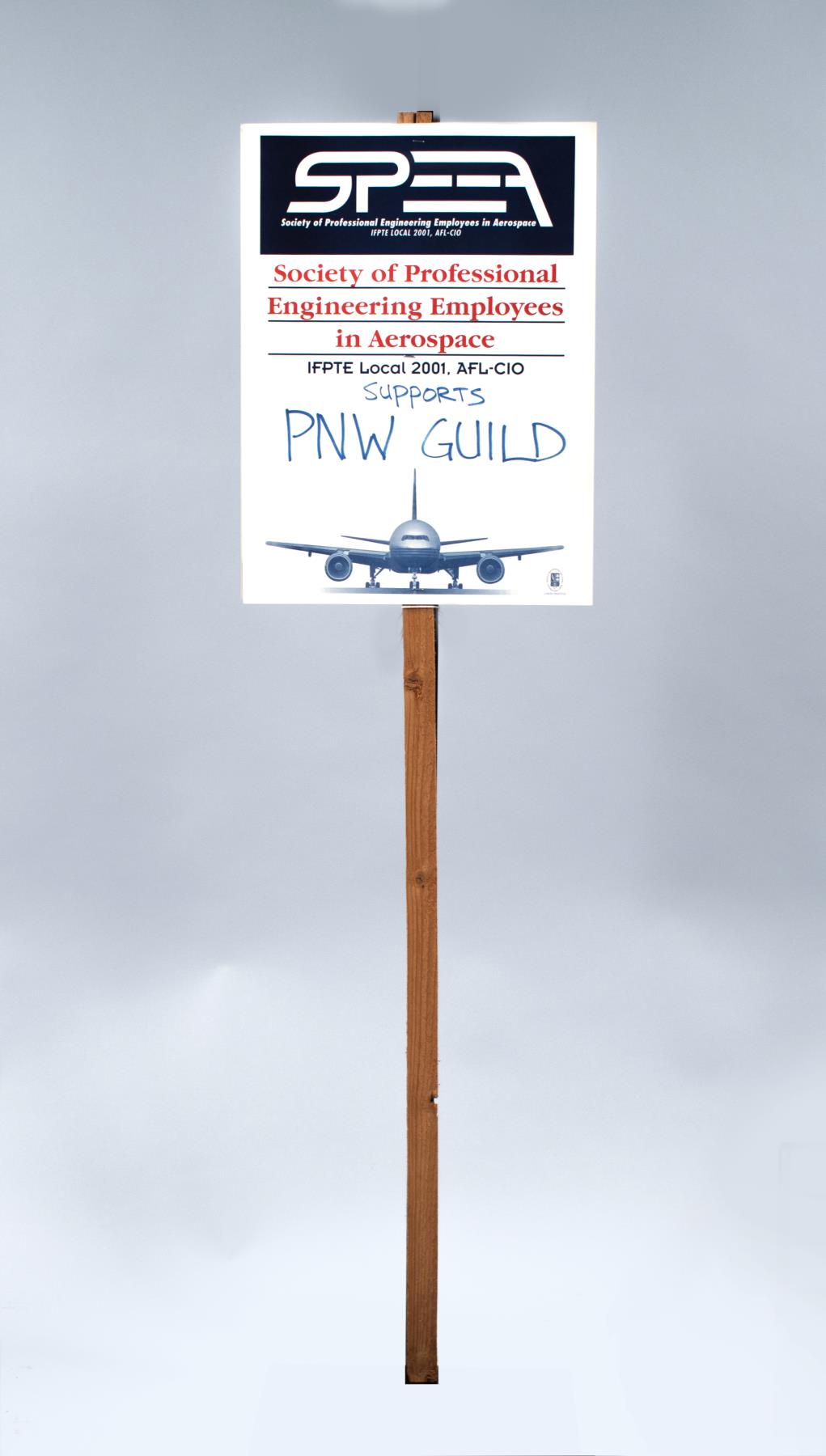 Image of Picket sign for newspaper strike, 2000