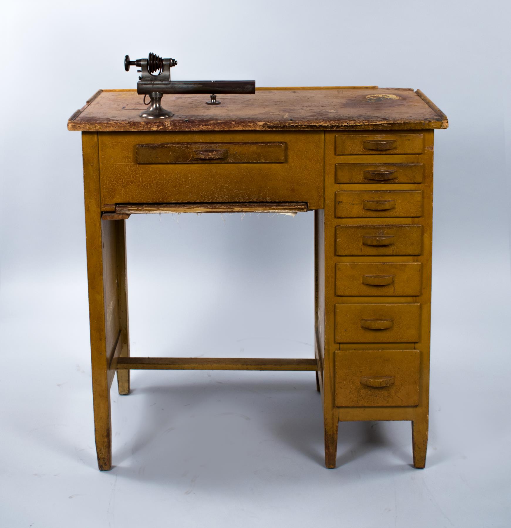 Image of Watchmaker's workbench and tools, ca. 1930
