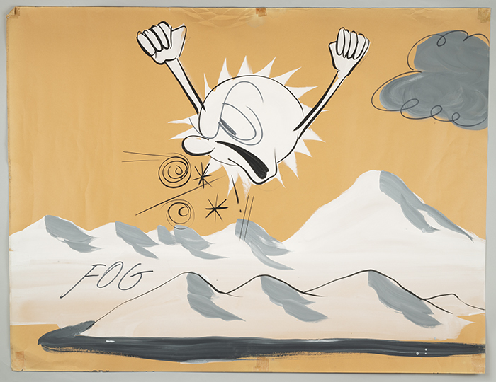 Image of Weather cartoon painting done by Bob Hale, ca. 1960s