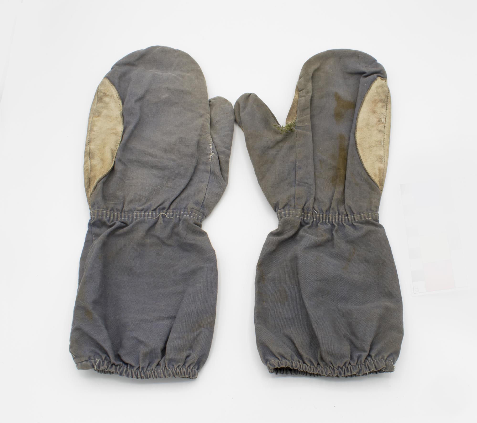 Image of WWII cold weather overmitt gloves, ca. 1940
