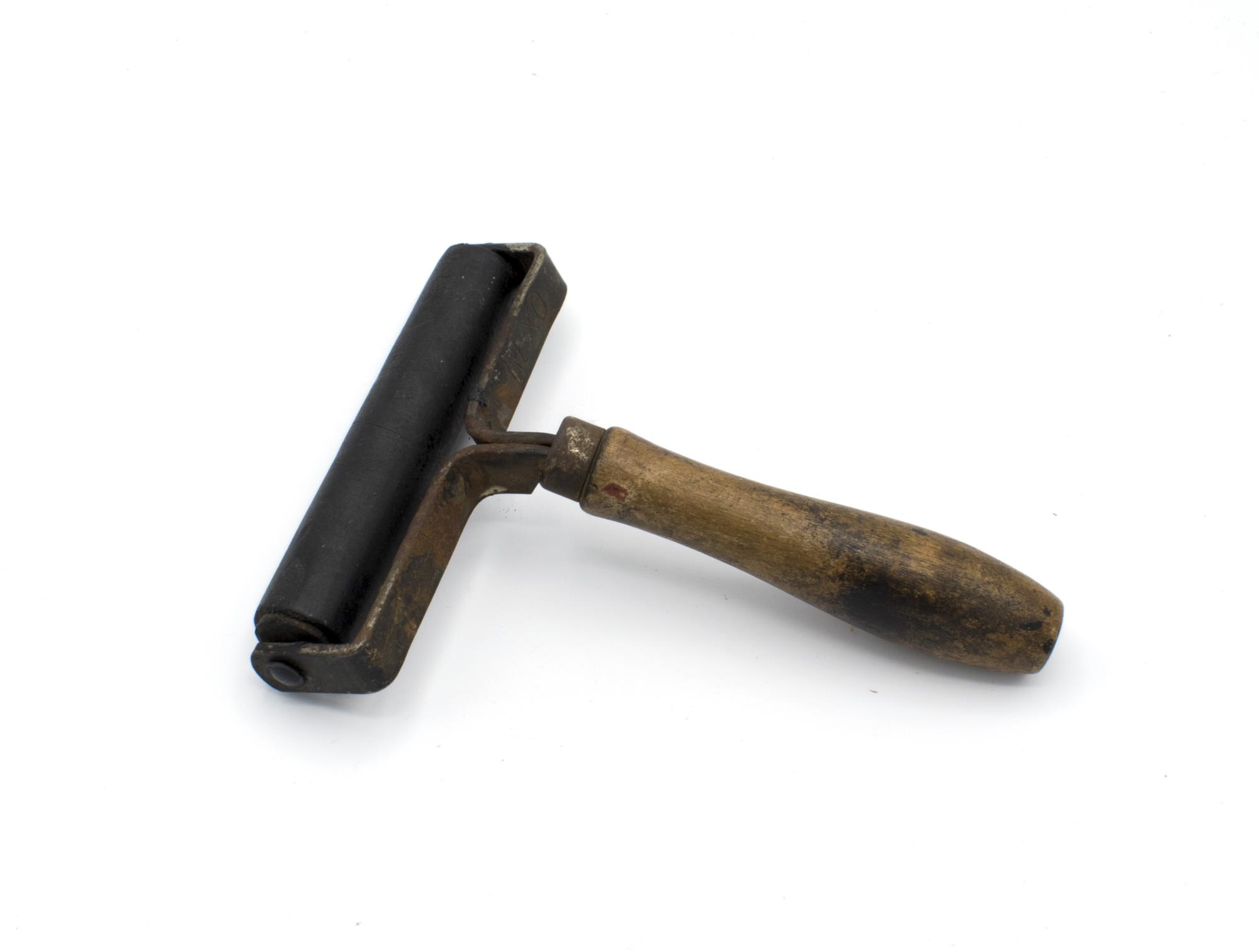 Image of Engraving tool, brayer or roller, used by local artist Richard Bennett, ca. 1930-1950