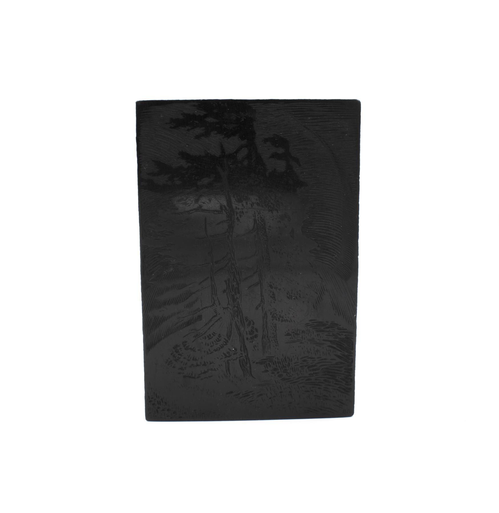 Image of Wood block with wood cut, 
