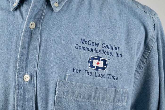 Image of Denim shirt from last McCaw Cellular general council meeting, 1994