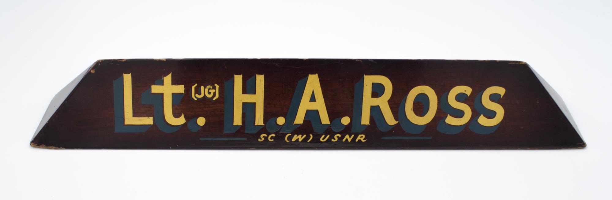 Image of United States Navy nameplate, 1943-1969