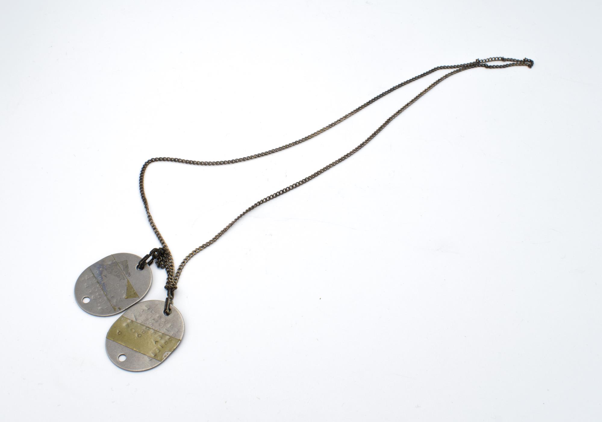 Image of United States Navy WAVE dogtags, ca. 1944