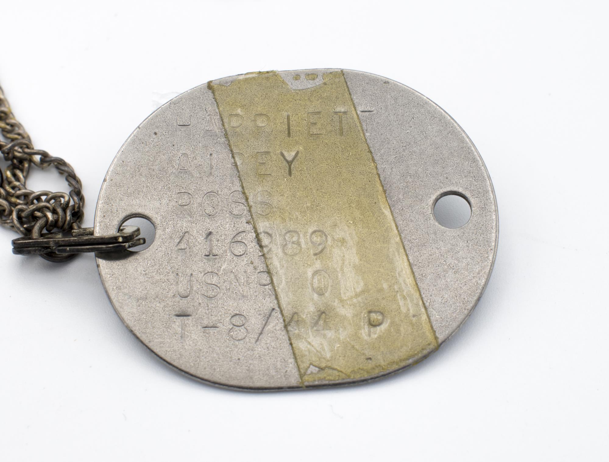 Image of United States Navy WAVE dogtags, ca. 1944