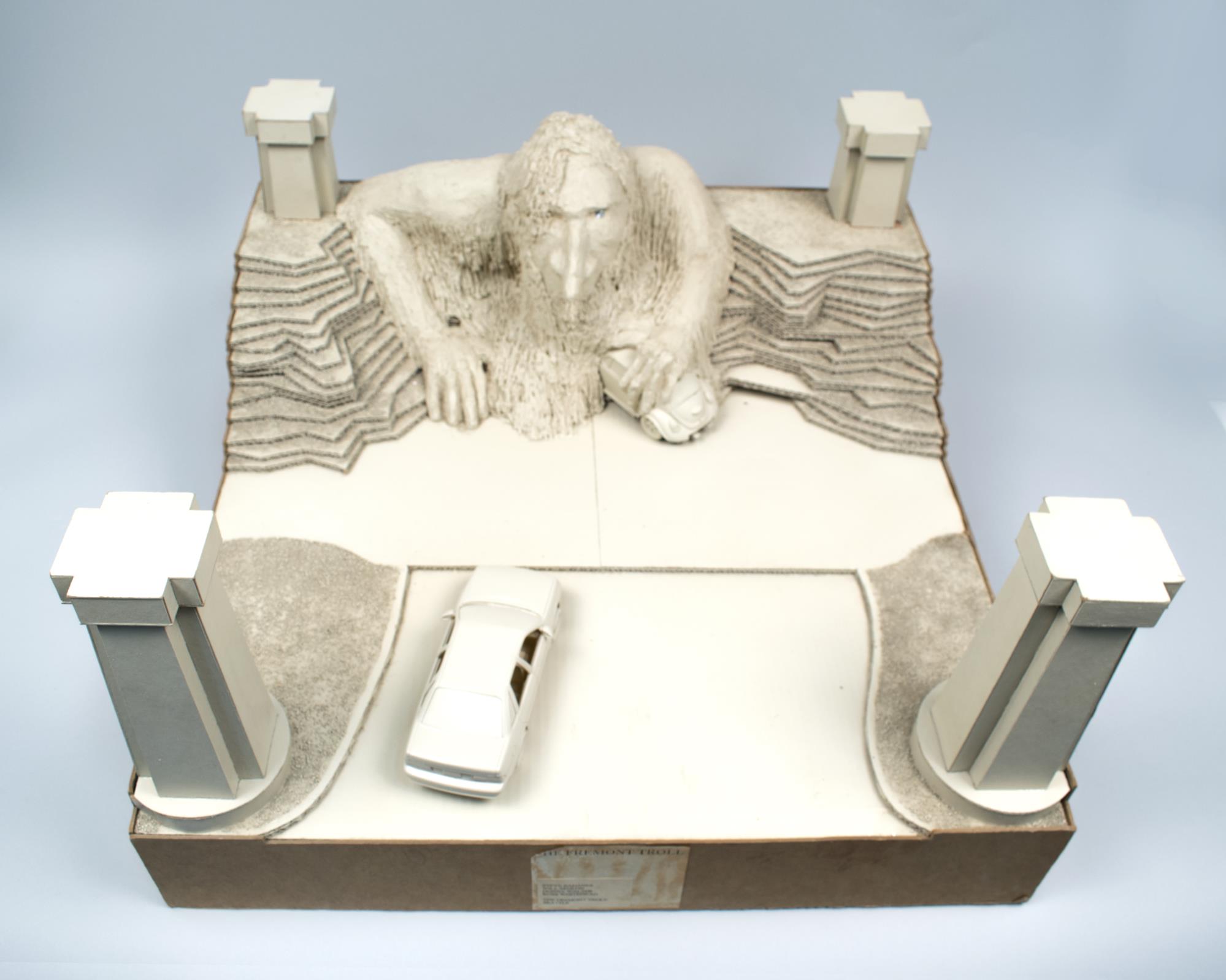 Image of Original artists' model for Fremont Troll sculpture made in June 1990