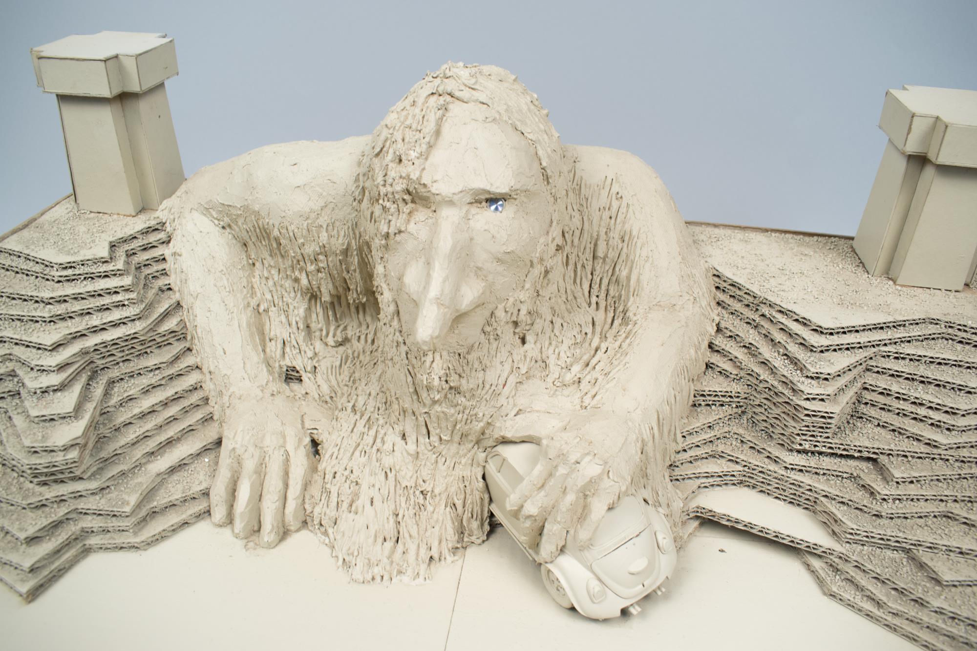 Image of Original artists' model for Fremont Troll sculpture made in June 1990