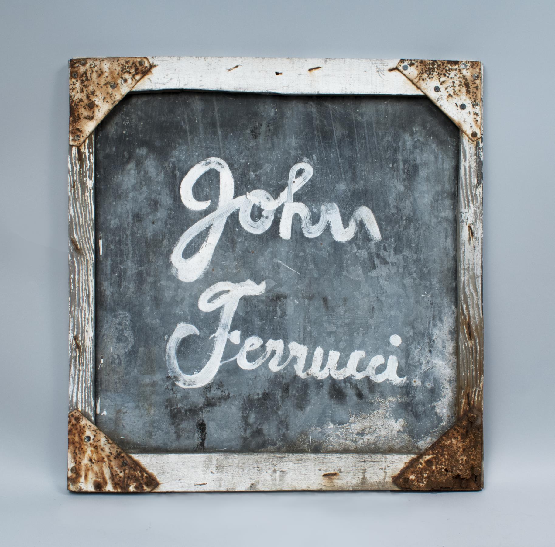 Image of Hand-painted sign From John Ferrucci's Pike Place Market stall, ca. 1920-1940