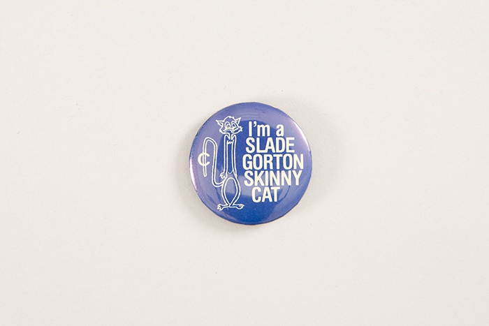 Image of Slade Gorton campaign pin, ca. 1981-1987