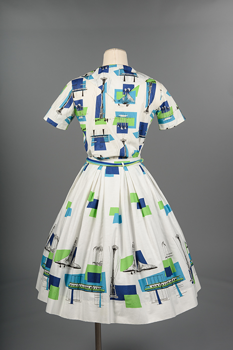 Image of Seattle World's Fair pattern top and skirt, 1962