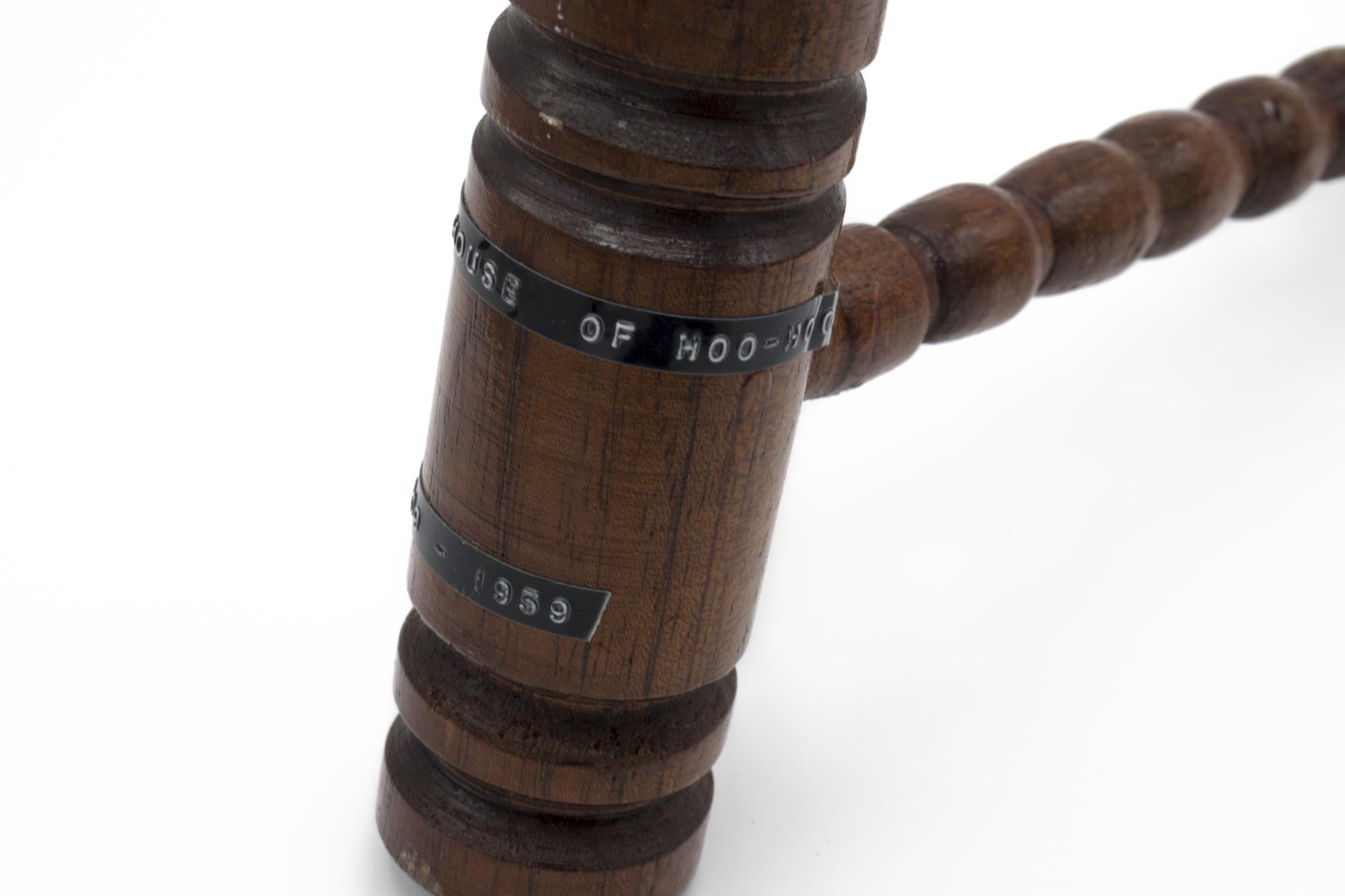 Image of Gavel from the Hoo-Hoo House, a building at the Alaska-Yukon-Pacific Exposition (AYPE), ca. 1909-1959