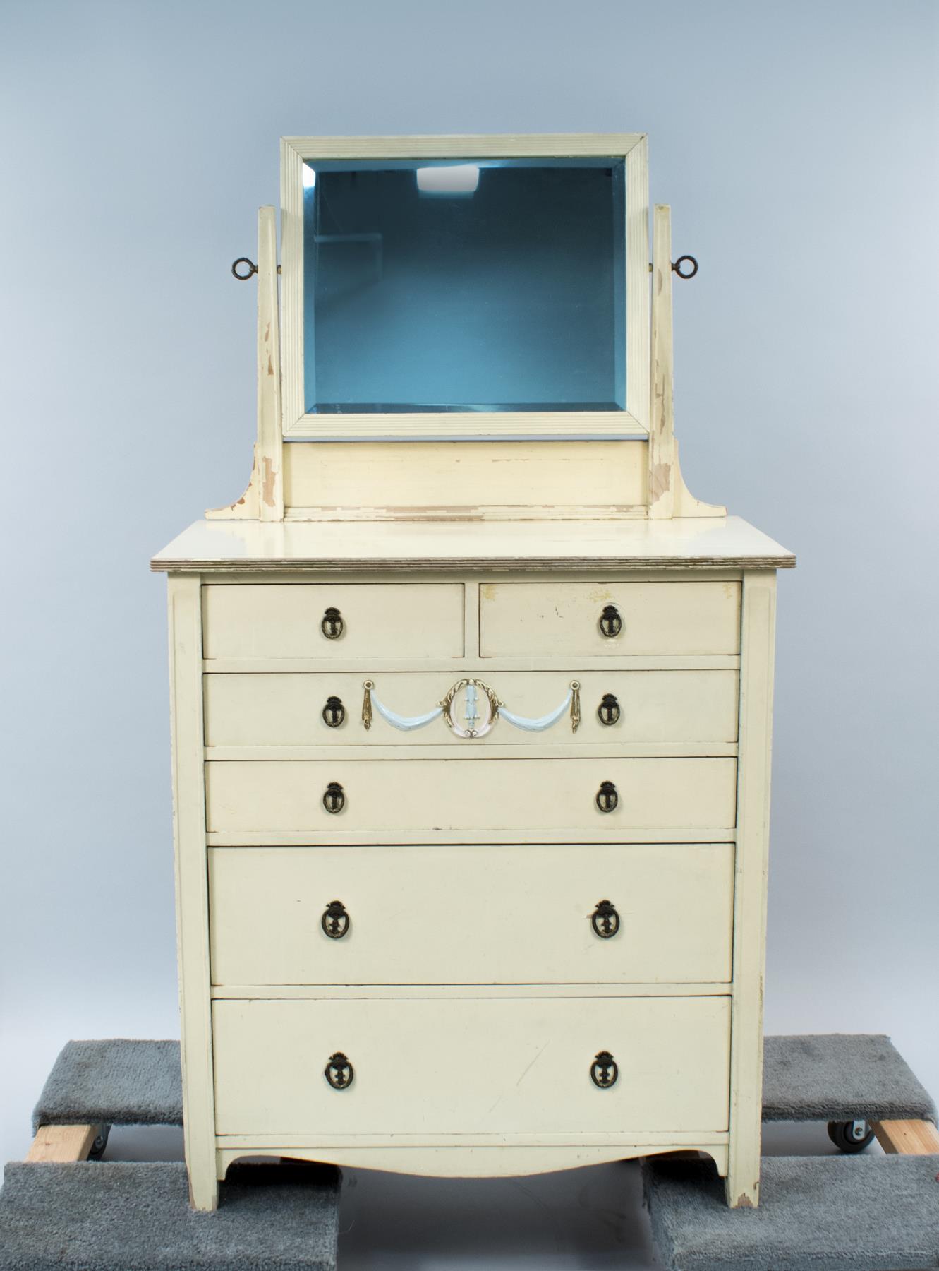 Image of Boeing-made vanity dresser with mirror, ca. 1918