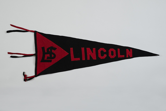 Image of Lincoln High School pennant, ca. 1910
