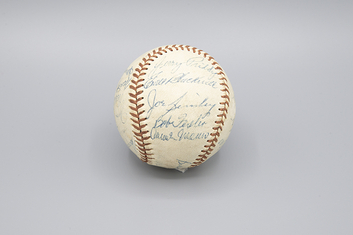 Image of Baseball signed by members of the Seattle Rainiers during their Pacific Coast League championship year, 1955