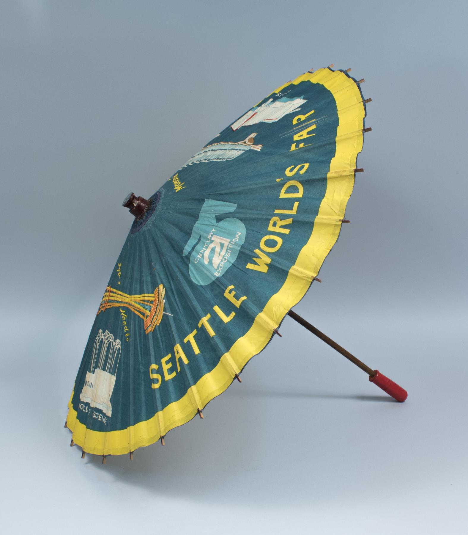 Image of Souvenir umbrella from Century 21, Seattle World's Fair, 1962