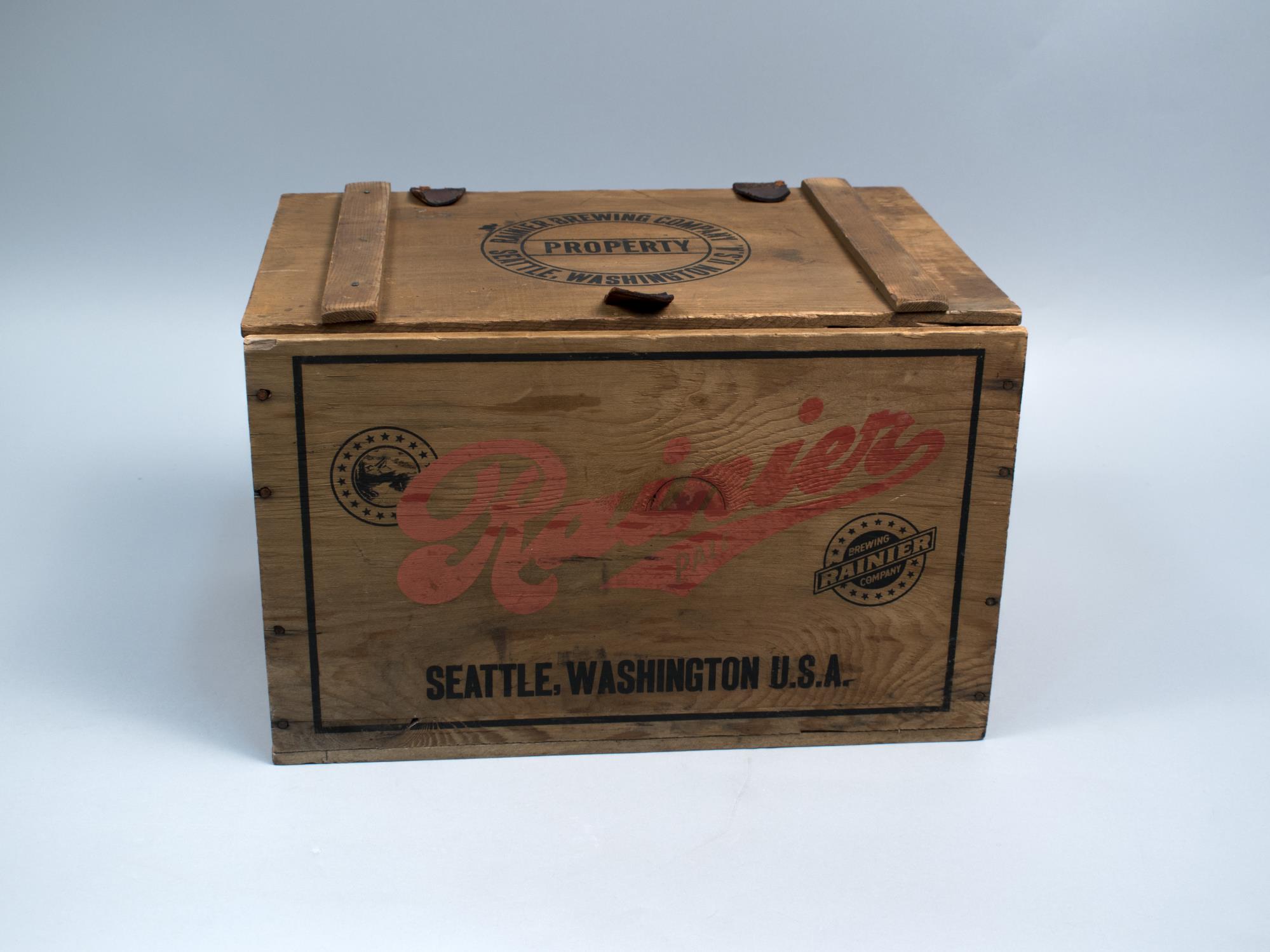 Image of Rainier Beer crate, ca. 1930s-1960s