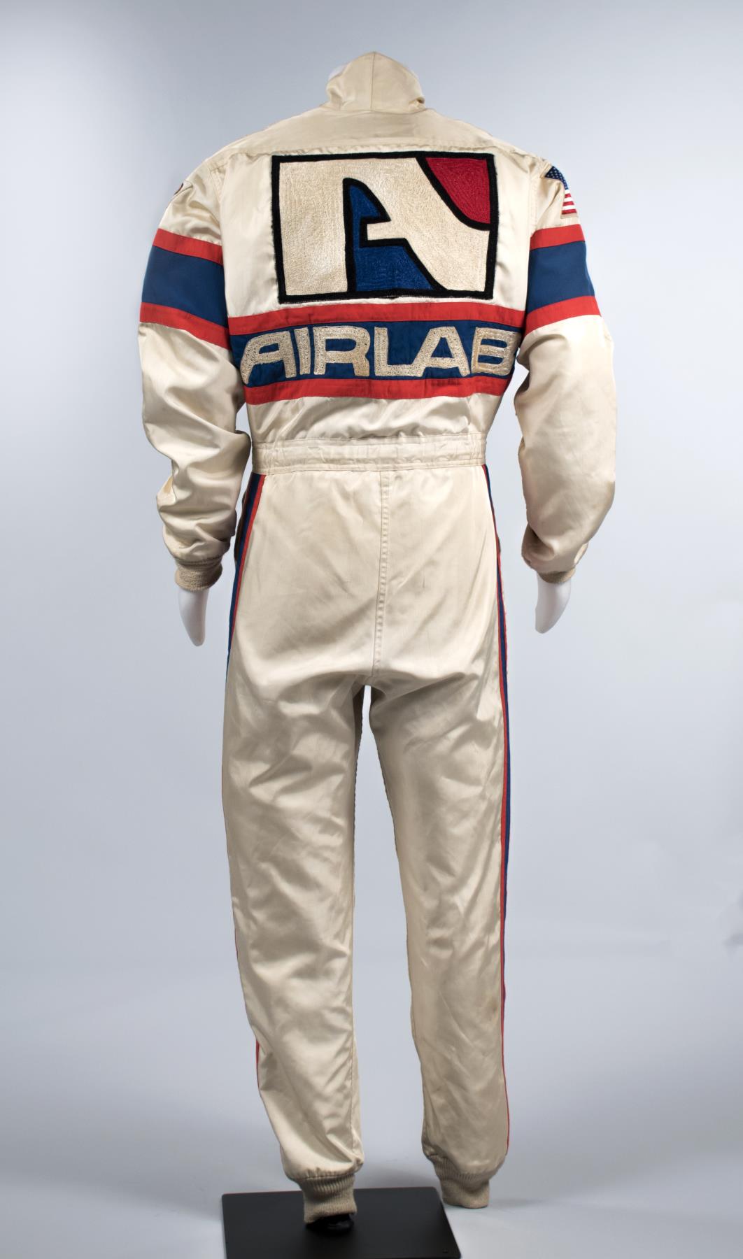 Image of Racing suit worn by Don Due for limited hydroplane racing, ca. 1970s