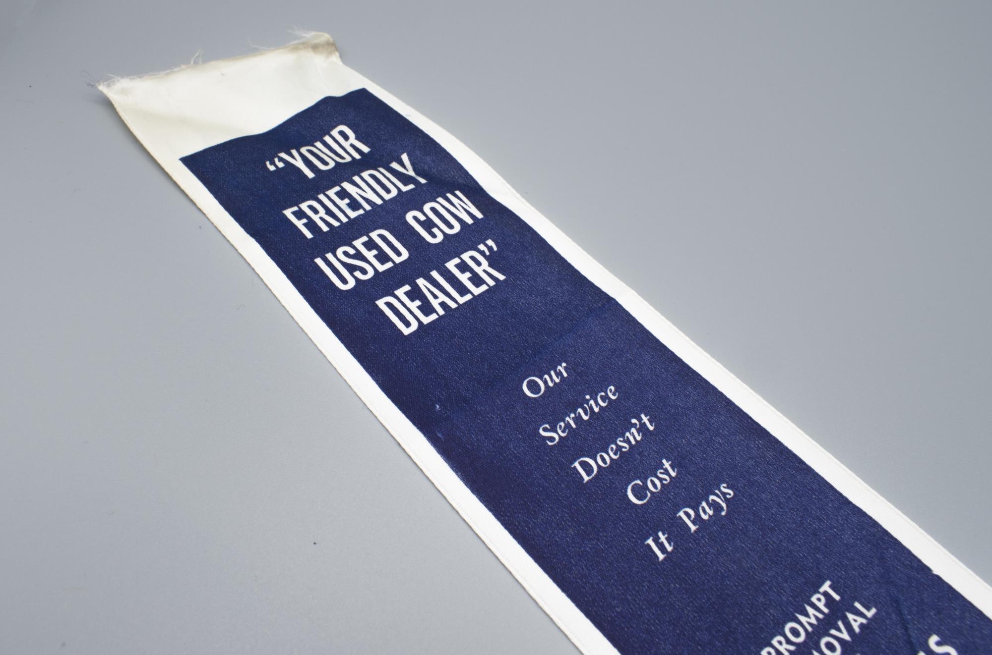 Image of Ribbon advertising Seattle Rendering Works, ca. 1940s