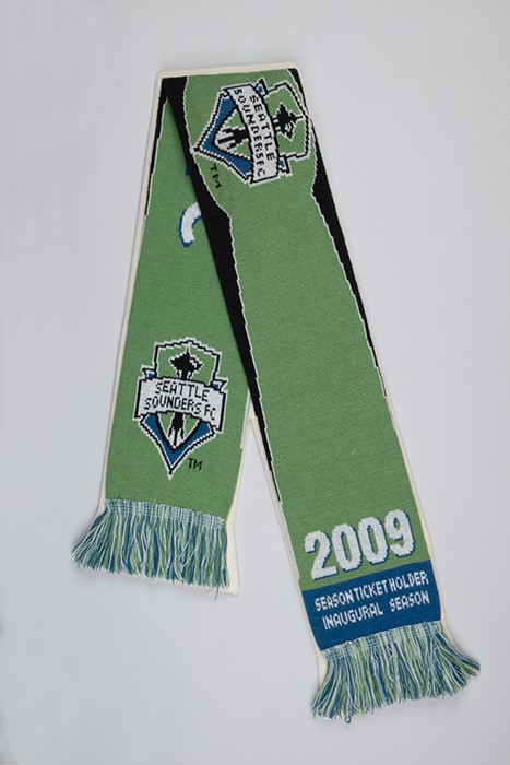 Image of Seattle Sounders Football Club (FC) scarf, from their inaugural season in MLS, 2009