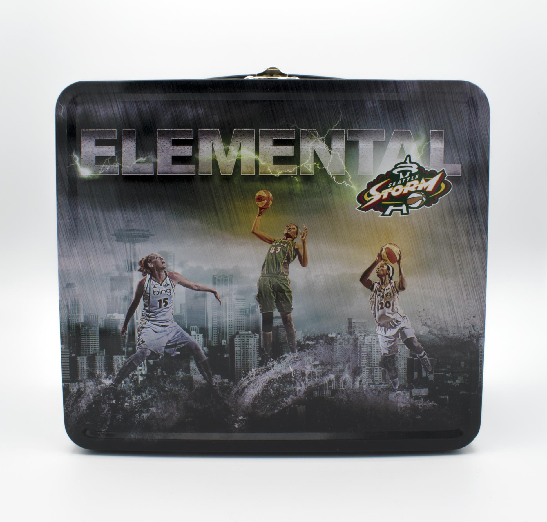 Image of Seattle Storm souvenir lunchbox, ca. 2011