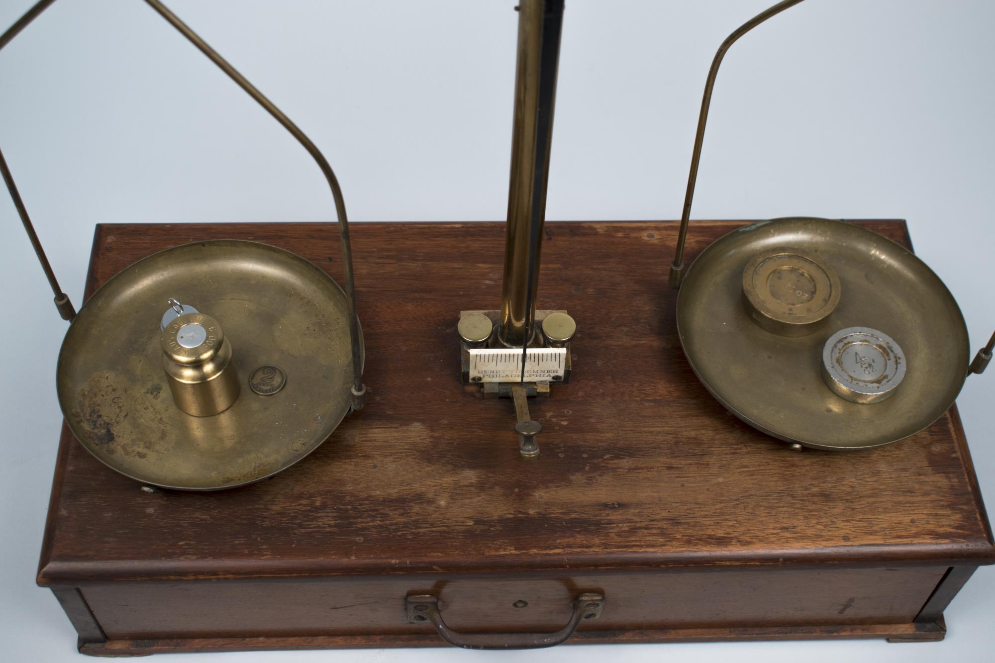 Image of Gold scales originally owned by Albert and Markus Mayer of the Mayer Bros., Klondike prospectors and jewelry store proprietors, 1897