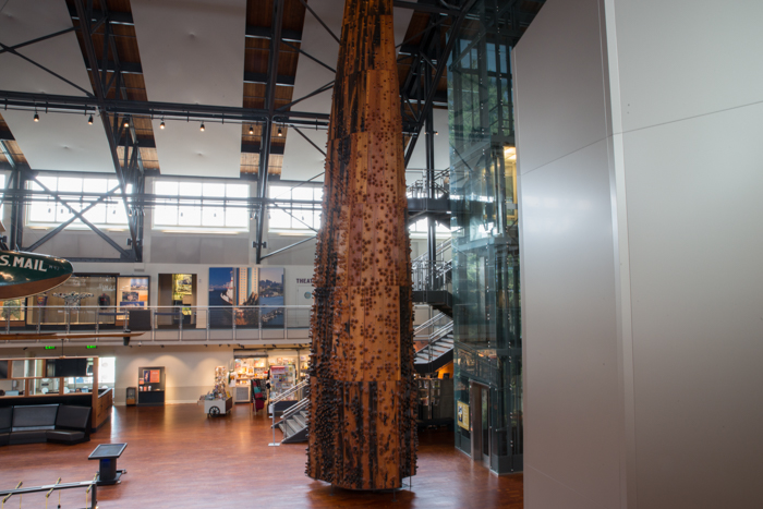 Image of Wood sculpture by artist John Grade, made in 2012 from the repurposed wood of the 1897 schooner Wawona