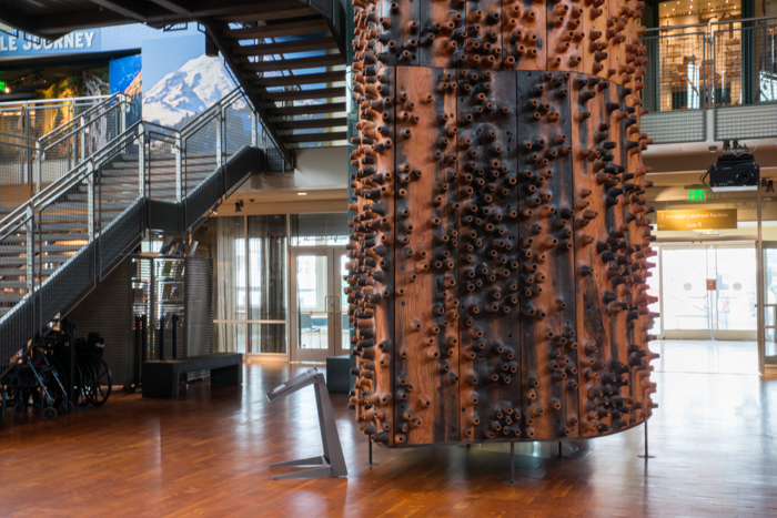 Image of Wood sculpture by artist John Grade, made in 2012 from the repurposed wood of the 1897 schooner Wawona
