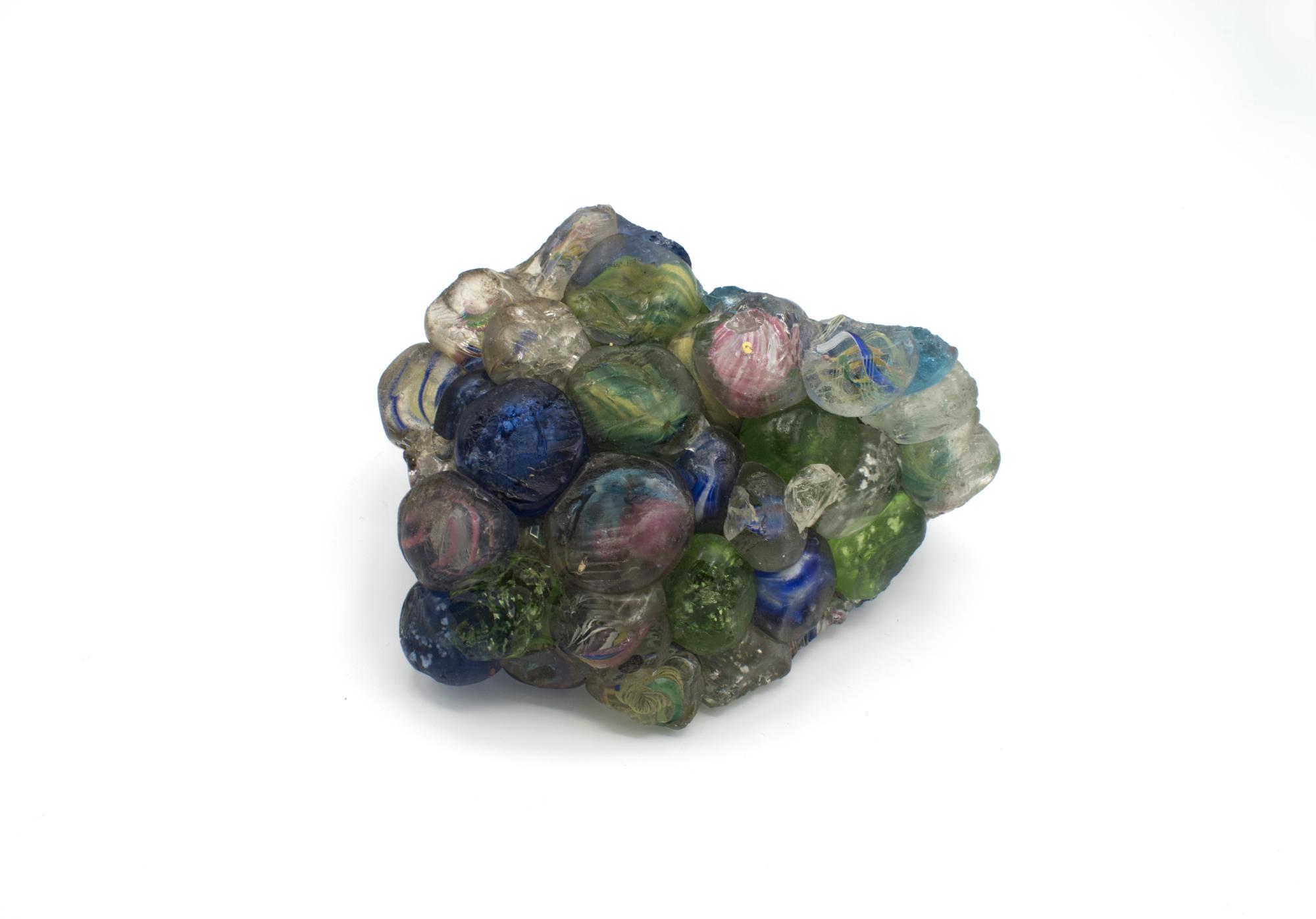 Image of Melted pile of marbles from the Great Seattle Fire, 1889, once belonged to Amos Burgert, a Seattle hardware store owner during the time of the fire