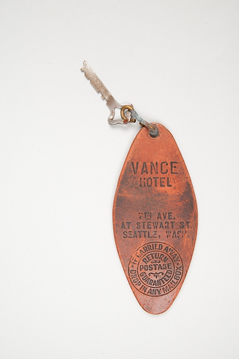 Room key from the Vance Hotel, ca. 1940s-1950s – Museum of History