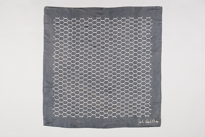 Image of John Doyle Bishop signature gray scarf, ca. 1968