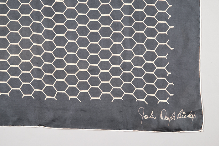 Image of John Doyle Bishop signature gray scarf, ca. 1968