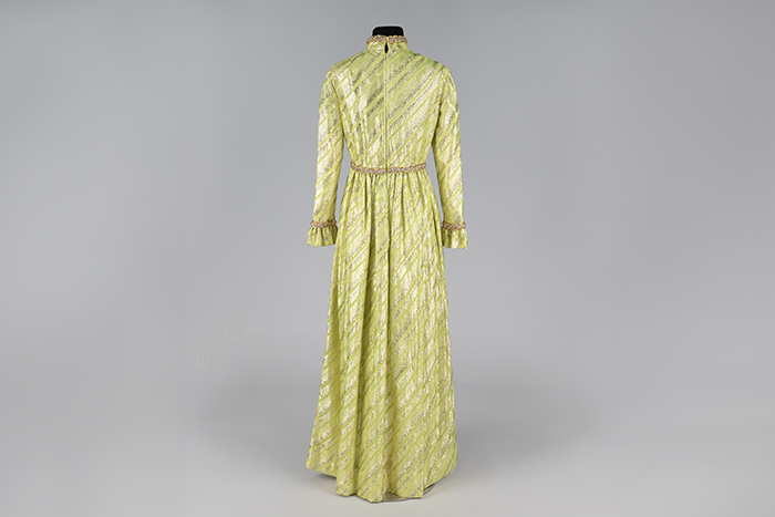 Image of Long green Oscar de la Renta dress, ca. 1970