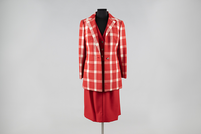 Image of Red and white ensemble, ca. 1960s-1980s