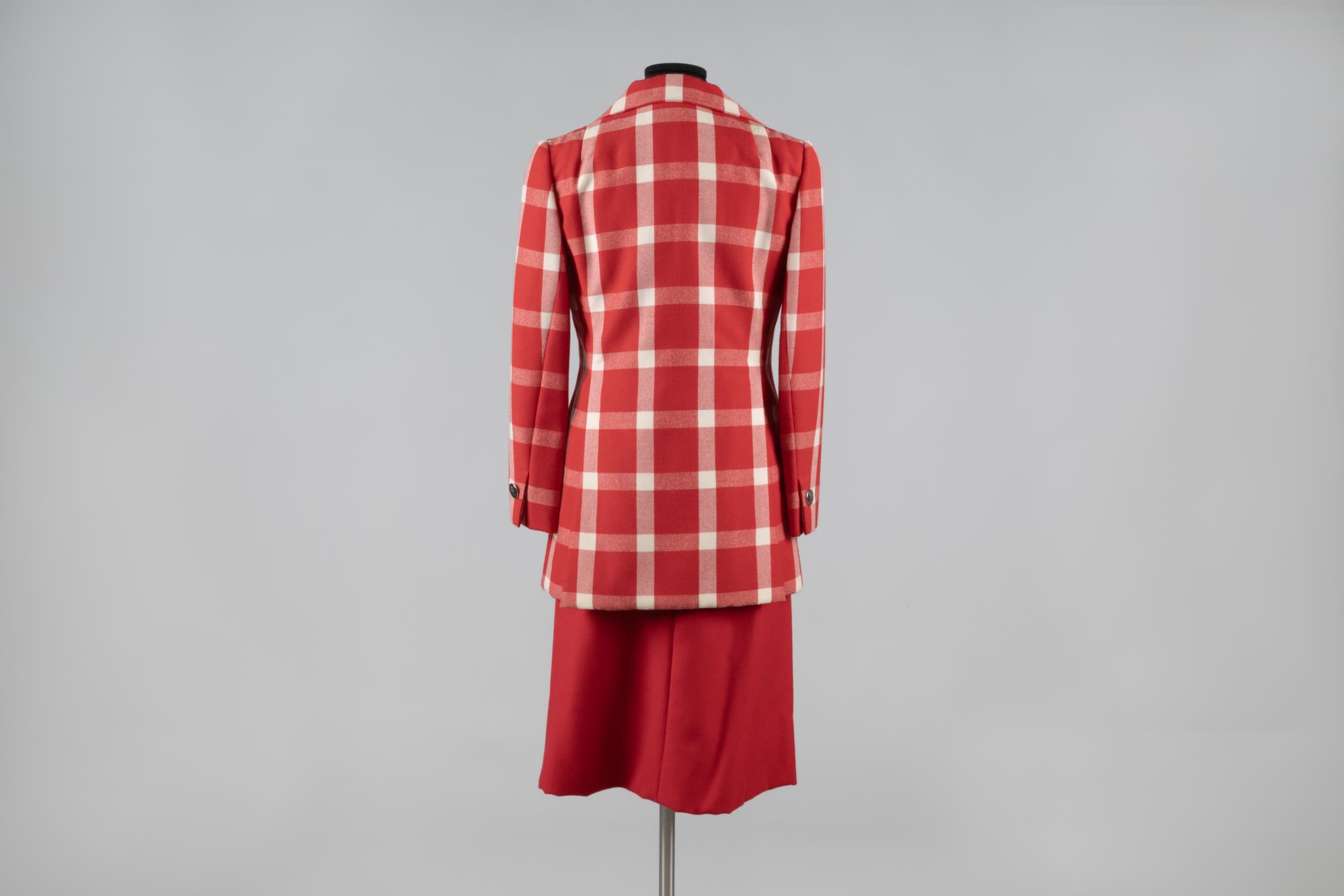 Image of Red and white ensemble, ca. 1960s-1980s