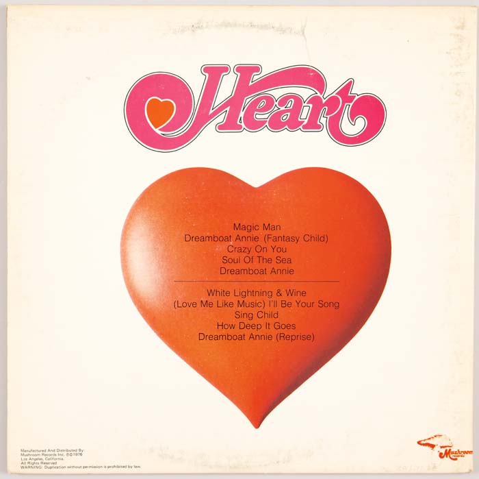 Image of LP record album, Heart, 